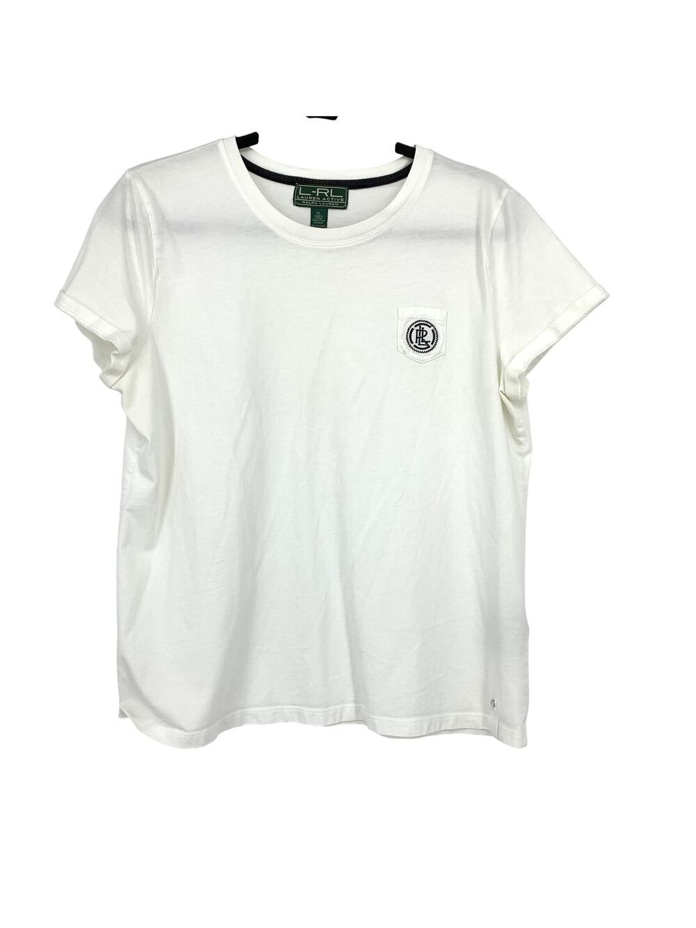 Lauren Ralph Lauren Active Short Sleeve Crew Neck T-Shirt Womens Sz XL White
